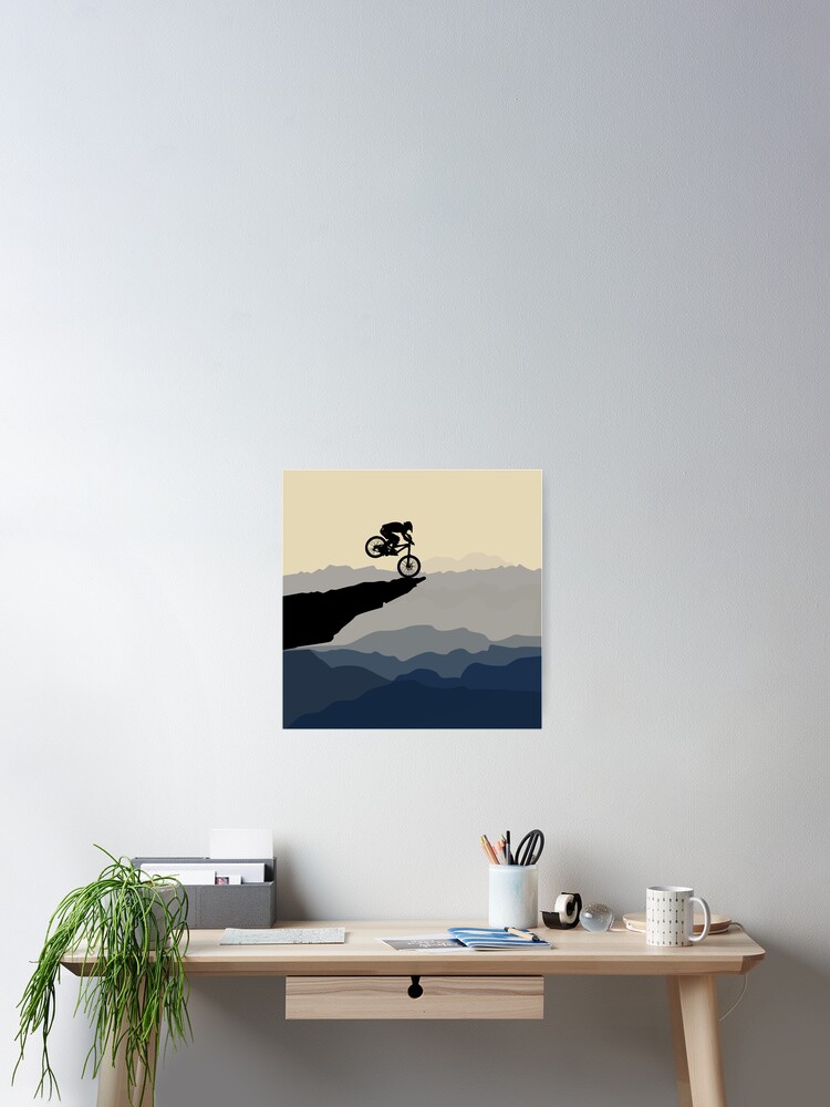 Thumbnail 2 of 3, Poster, MTB posing on the precipice designed and sold by shaune23.