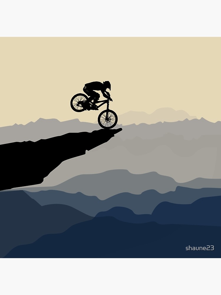 Thumbnail 3 of 3, Poster, MTB posing on the precipice designed and sold by shaune23.