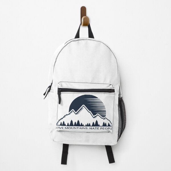 Item preview, LOVE MOUNTAINS. HATE PEOPLE Outside wood forest nature tree full moon (v2) designed and sold by DOM-Shop.