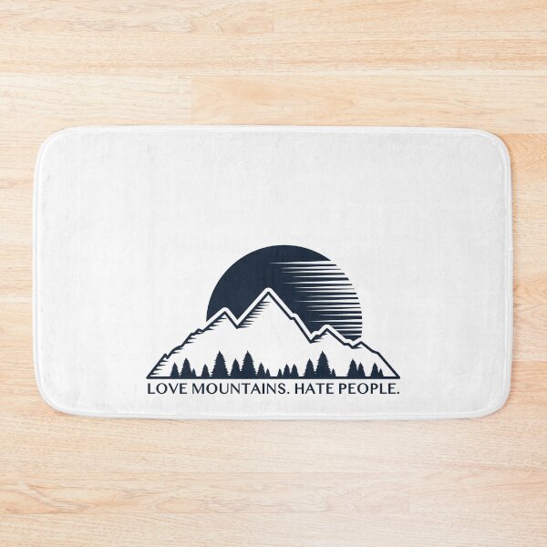 Item preview, LOVE MOUNTAINS. HATE PEOPLE Outside wood forest nature tree full moon (v2) designed and sold by DOM-Shop.
