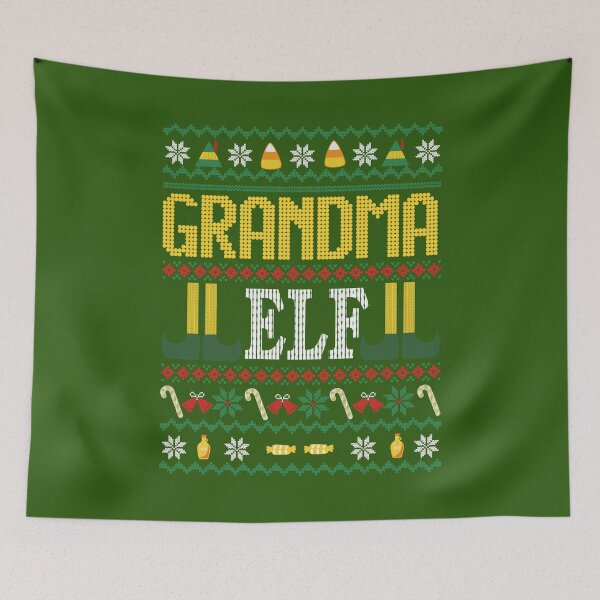 Item preview, Grandma Elf Buddy Movie Ugly Christmas Sweater Green designed and sold by Sunny Collections.