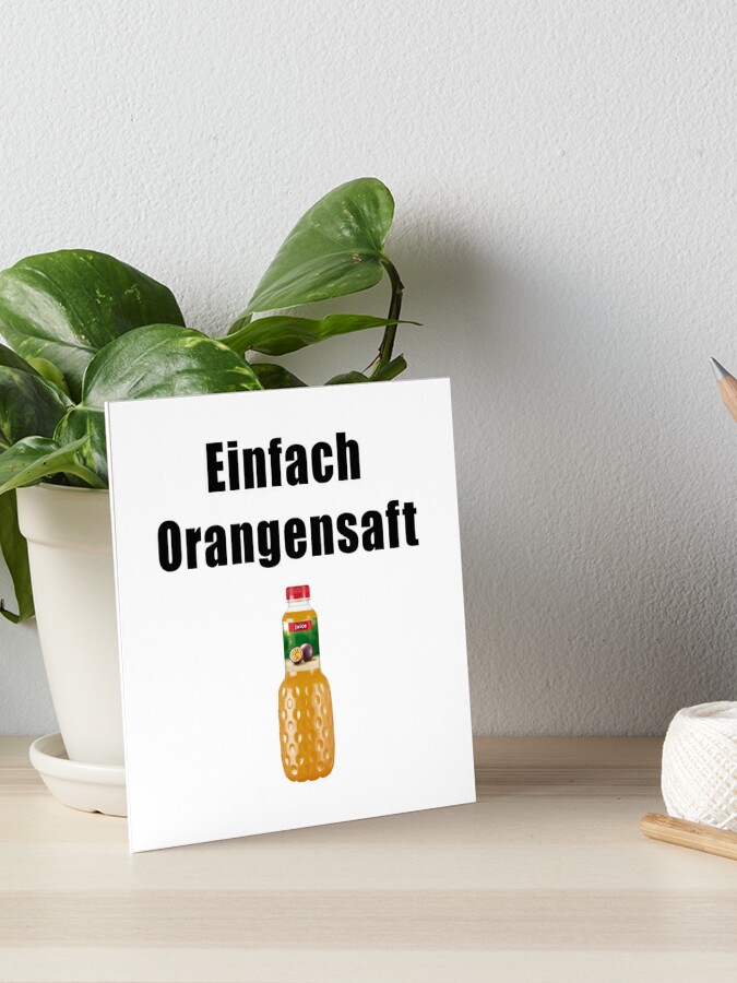 Einfach Orangensaft Galeriedruck Von Swissdesign Ch Redbubble