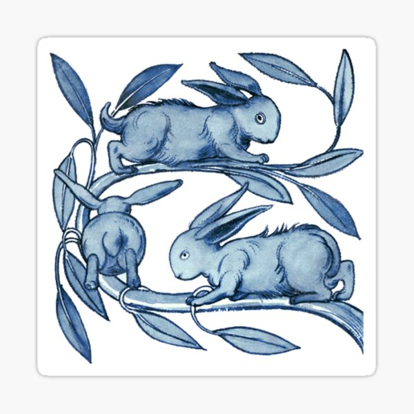 Item preview, William De Morgan Rabbits designed and sold by JoolyA.
