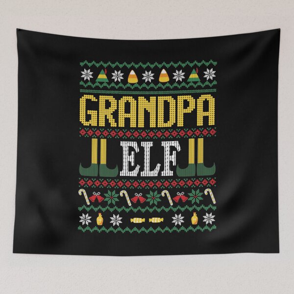 Item preview, Grandpa Elf Buddy Movie Ugly Christmas Sweater Black designed and sold by Sunny Collections.