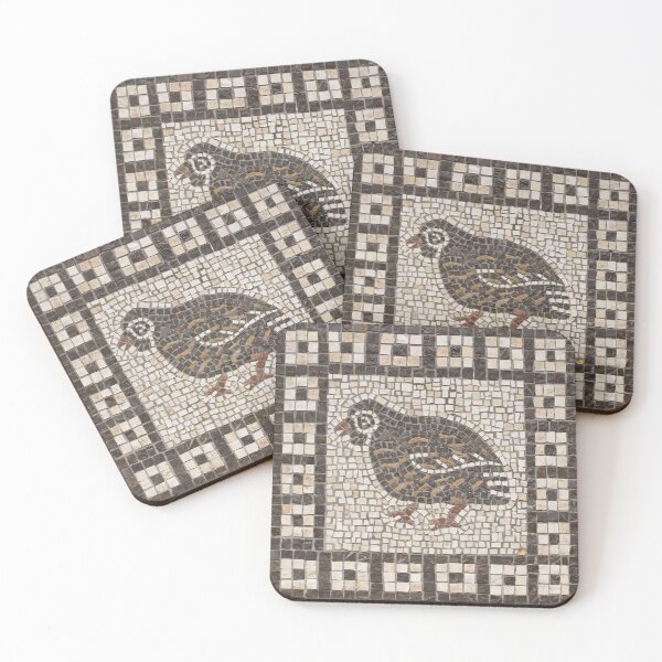 Item preview, Coptic textile bird mosaic  designed and sold by hmmosaics.