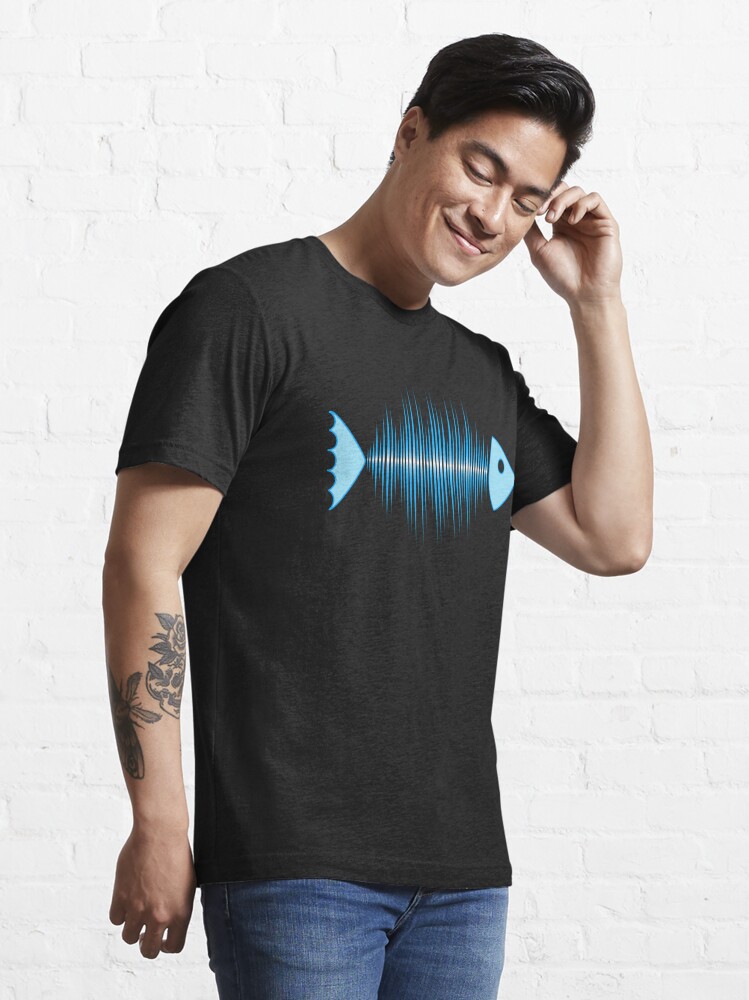 Music Fish Pulse Rate Frequency Dance House Techno Wave T-Shirt Tee shirt  shirts graphic tees oversized t shirt Men's clothing