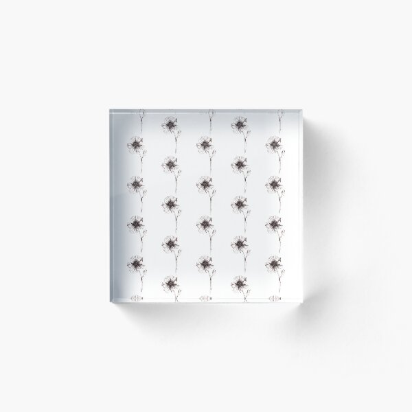 Country Cottage Rose in Rose Gold Acrylic Block
