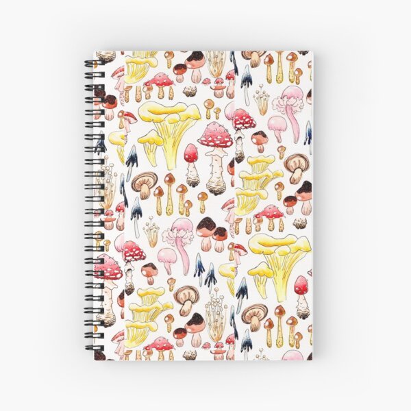 Botanical mushroom illustration Spiral Notebook