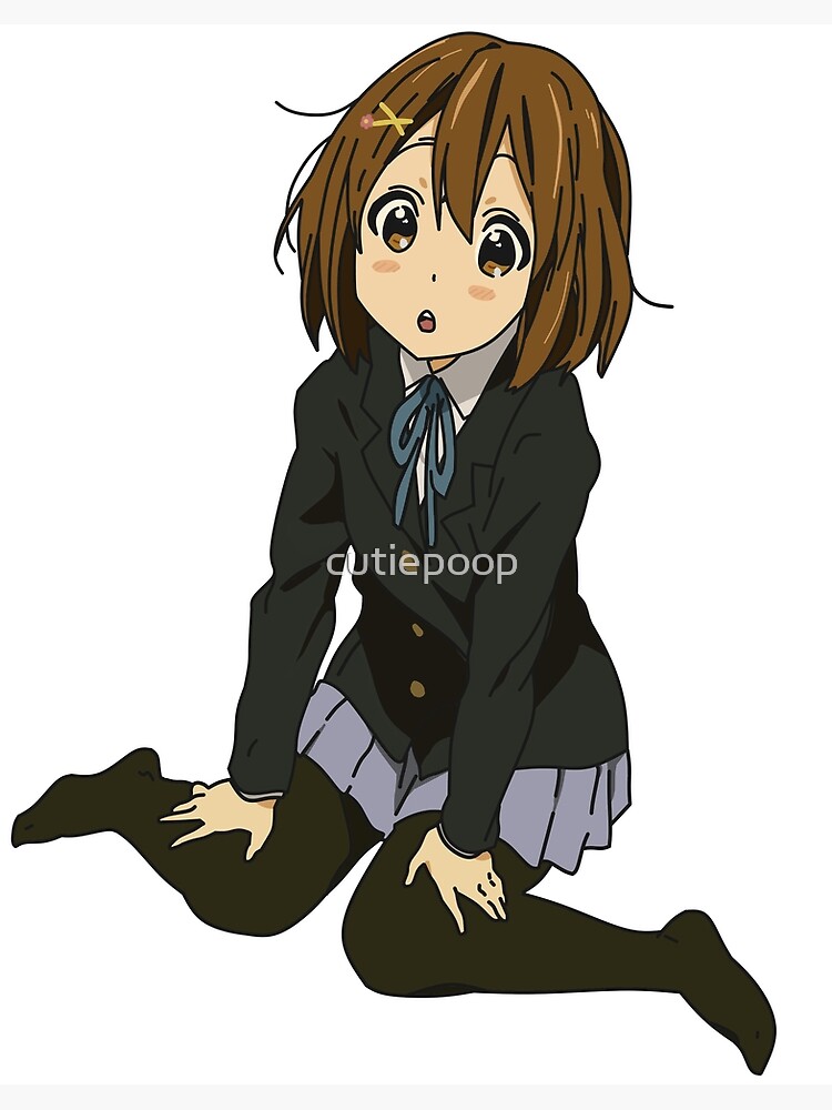 K-On! - Yui Hirasawa Cute Sitting Pose Poster for Sale by