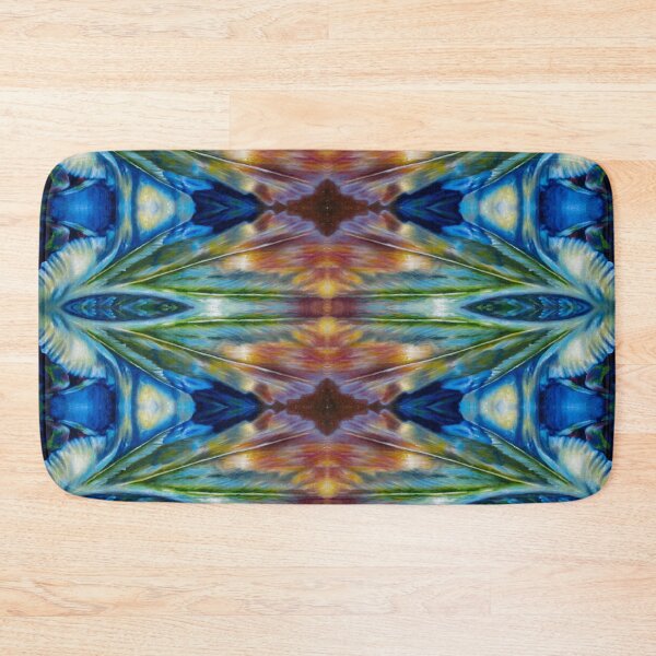 Item preview, Blue, Green, and Red  Flower Feather Bloom pattern  designed and sold by bryansteward.