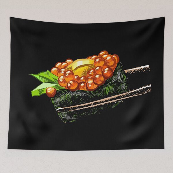 Item preview, Sushi Fish Roll Art Drawing designed and sold by Artcraft-Ink.