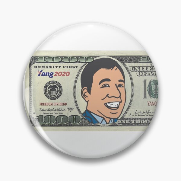 Item preview, Andrew yang on a 1000 dollar bill designed and sold by messupbro.