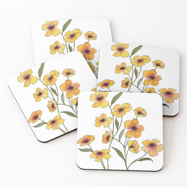 Item preview, Yellow Anemones Botanical Illustration designed and sold by María Casas Watercolour Designs.