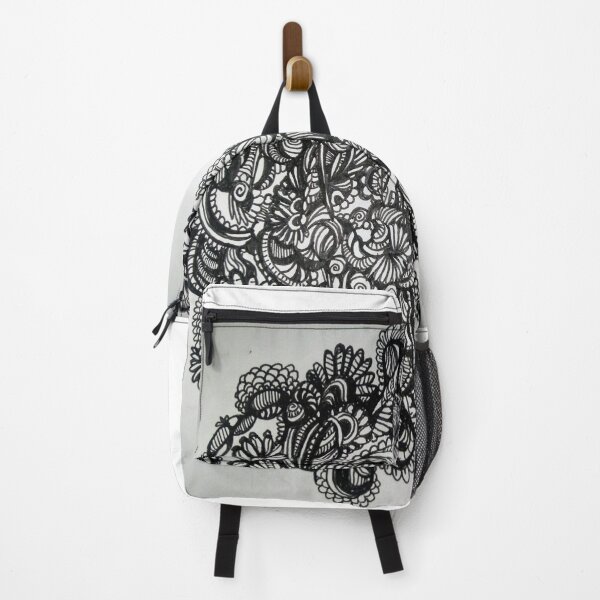 Item preview, Black lined doodles floral designed and sold by annahbellah.
