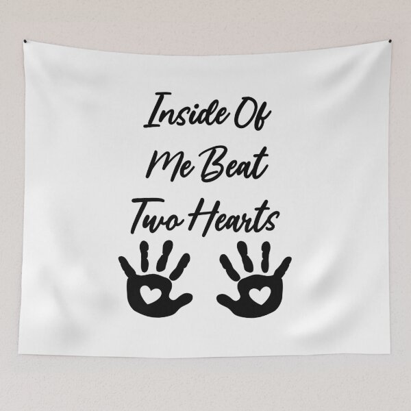 Item preview, Inside Of Me Beat Two Hearts Pregnancy Happiness Family designed and sold by Paulina Vanlife.