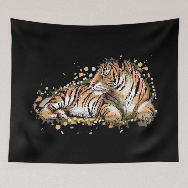 Item preview, Portrait Tiger lying around designed and sold by kalud-zoldyck.