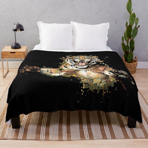 Item preview, Tiger jumping at you designed and sold by kalud-zoldyck.