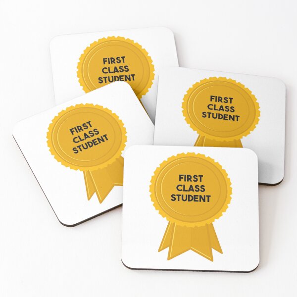 Item preview, First Class Student Award Ribbon Badge designed and sold by FriendsList.