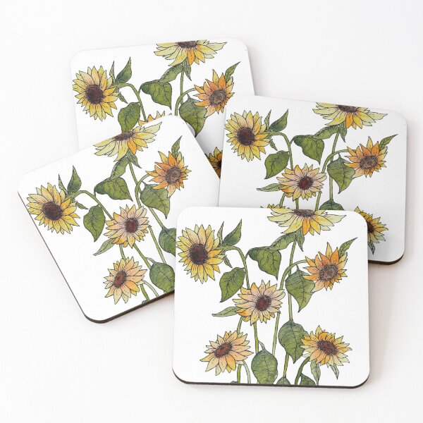 Item preview, Sunflowers Botanical illustration designed and sold by María Casas Watercolour Designs.