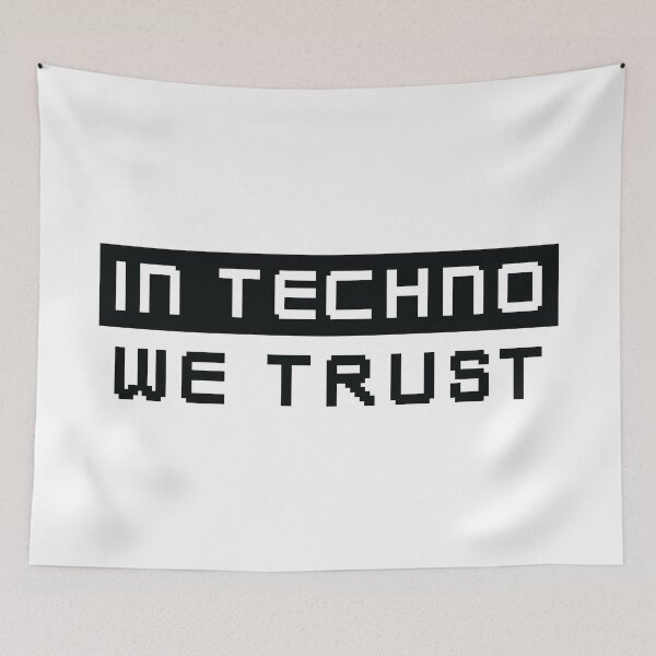 Item preview, In Techno We Trust. Acid house. Boiler room. Retro Techno Font designed and sold by Trendelicious.