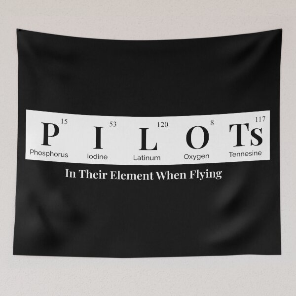 Item preview, Pilots in their Element when Flying - Periodic Table, Funny Pilot designed and sold by VFRZone.