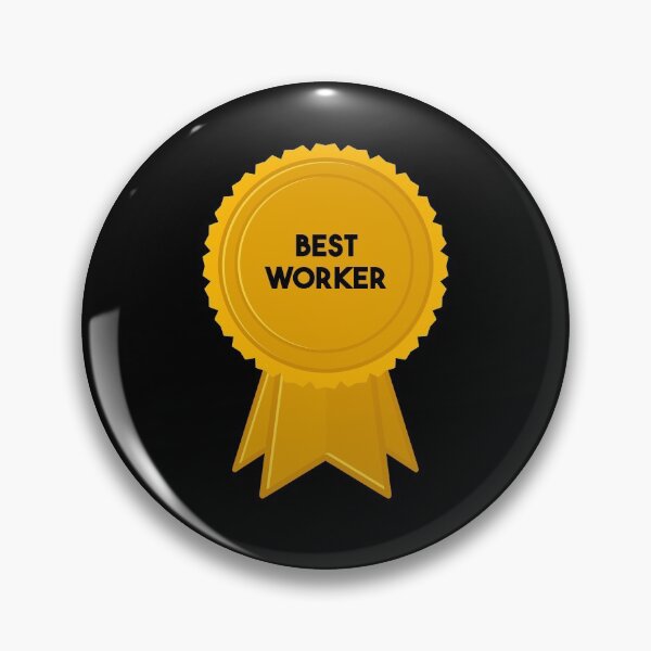 Item preview, Best Worker Award Ribbon Badge designed and sold by FriendsList.