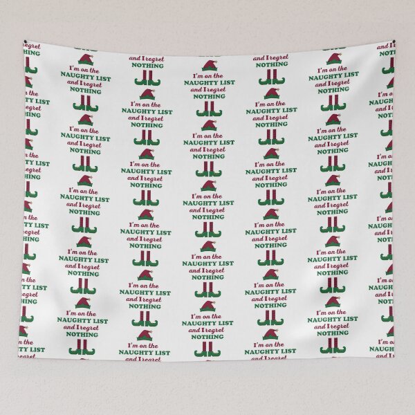 Item preview, I'm on the naughty list and I regret nothing designed and sold by nikolaj1301.