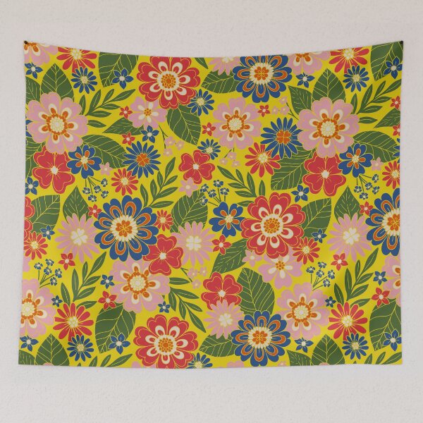 Item preview, Colorful Hippie Boho Retro 70s Floral designed and sold by somecallmebeth.