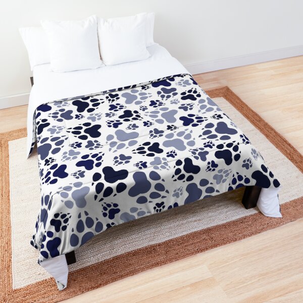 Dog Feets BLUE Comforter
