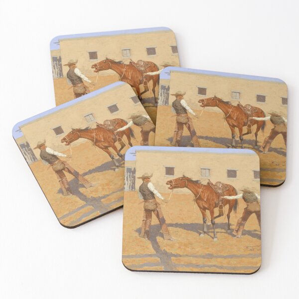 Item preview, His First Lesson - Breaking A Horse - Frederic Remington 1903 designed and sold by warishellstore.