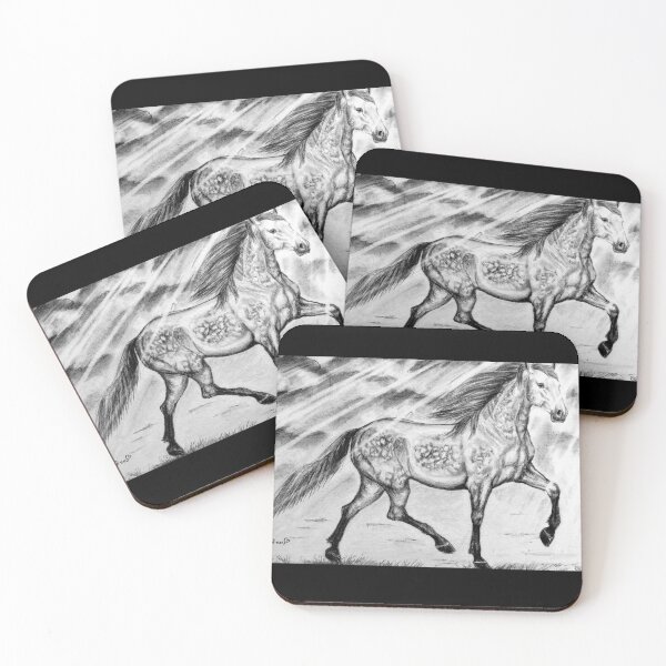 Item preview, Horse drawing graphite art designed and sold by horseaddicted.