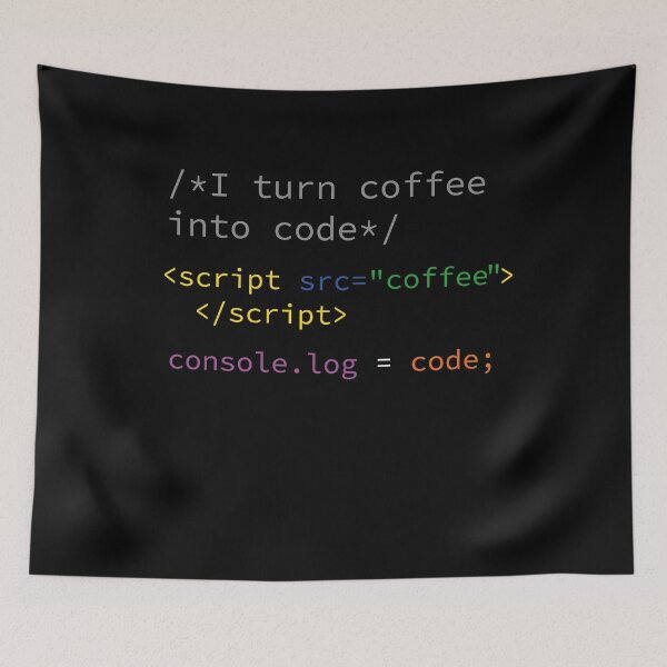 Item preview, I turn coffee into code - programming code lovers designed and sold by tinypurpleland.