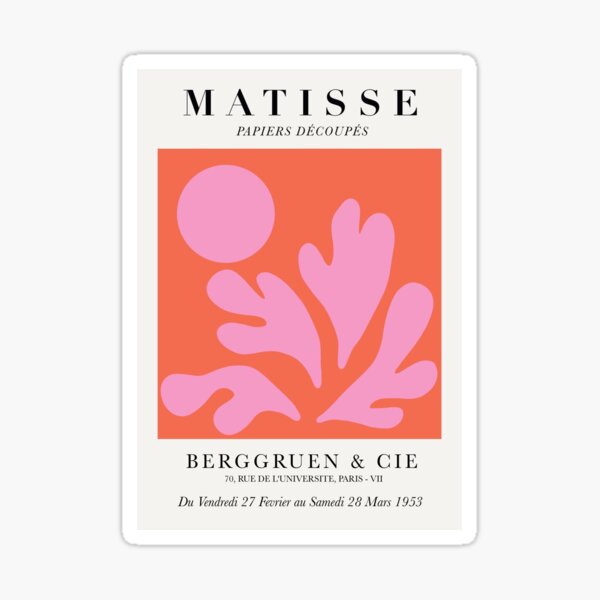 Henri Matisse - Paper Cut-Outs in Pink and Orange Sticker