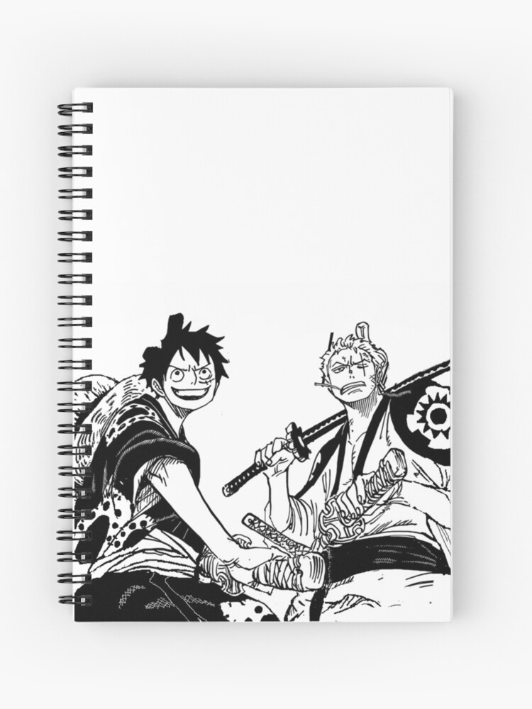 Luffy And Zoro Spiral Notebook By Mangapanels Redbubble