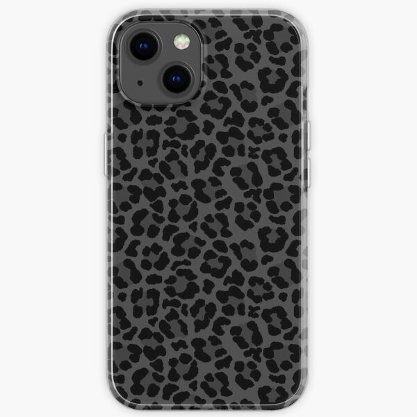 Black Leopard Print iPhone Soft Case