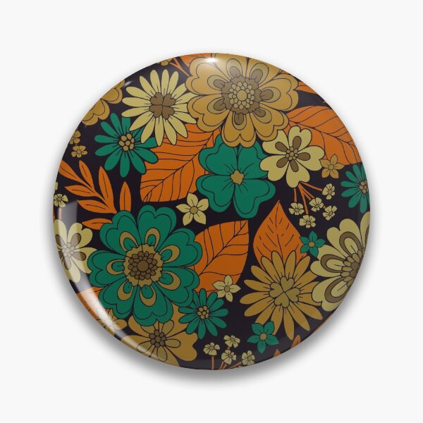 Item preview, Dark Teal & Orange Floral designed and sold by somecallmebeth.