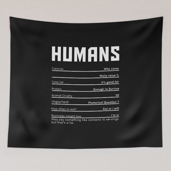 Item preview, humans nutrition facts for animal lovers  designed and sold by HMMOUCH.