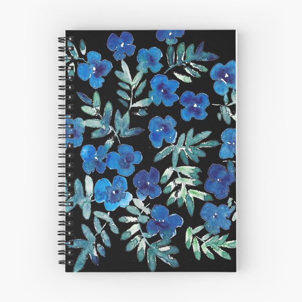 Item preview, Blue and Green Flowers Pattern designed and sold by María Casas Watercolour Designs.