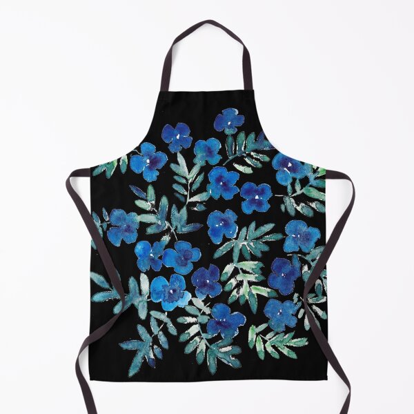 Item preview, Blue and Green Flowers Pattern designed and sold by María Casas Watercolour Designs.