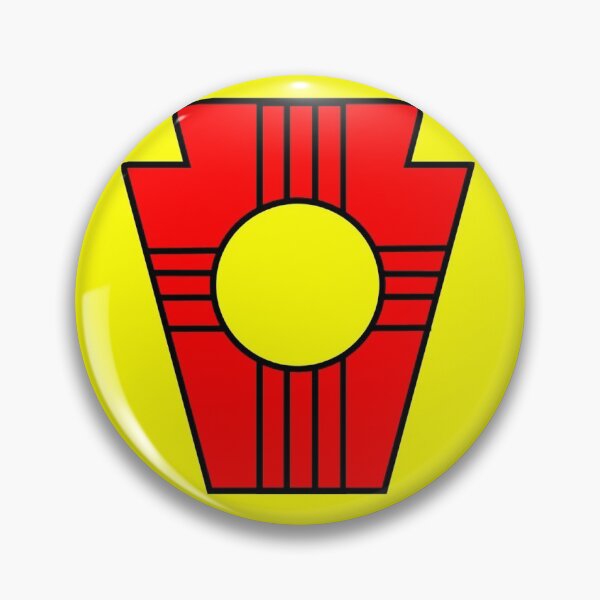 Item preview, Red and Yellow Zia Keystone  designed and sold by Broken Antler Designs .