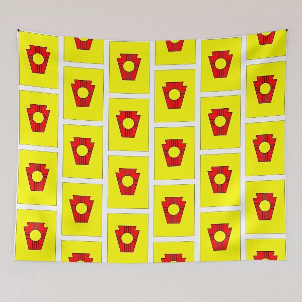 Item preview, Red and Yellow Zia Keystone  designed and sold by Broken Antler Designs .
