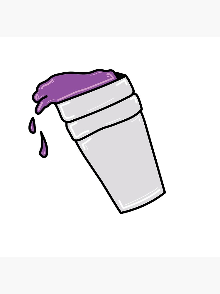 Realistic 3D double cup with Lean. Codeine purple drink, standing and  dripping cups collection. Vector set Stock Vector