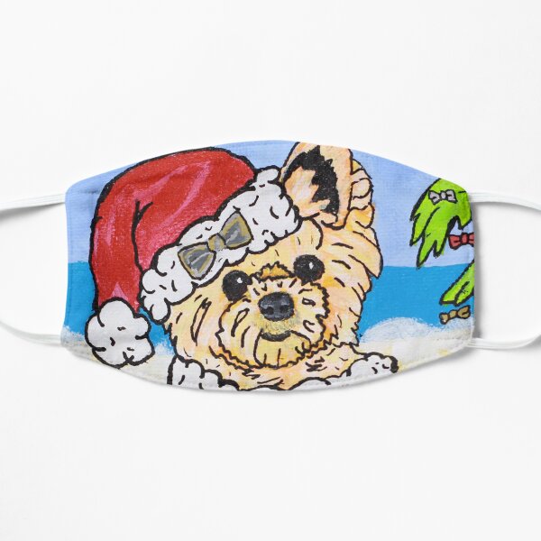 Stylin' Swifty Santa the Yorkie Flat Mask