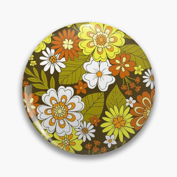 Item preview, Retro Flower Power 1970s Hippie Floral designed and sold by somecallmebeth.