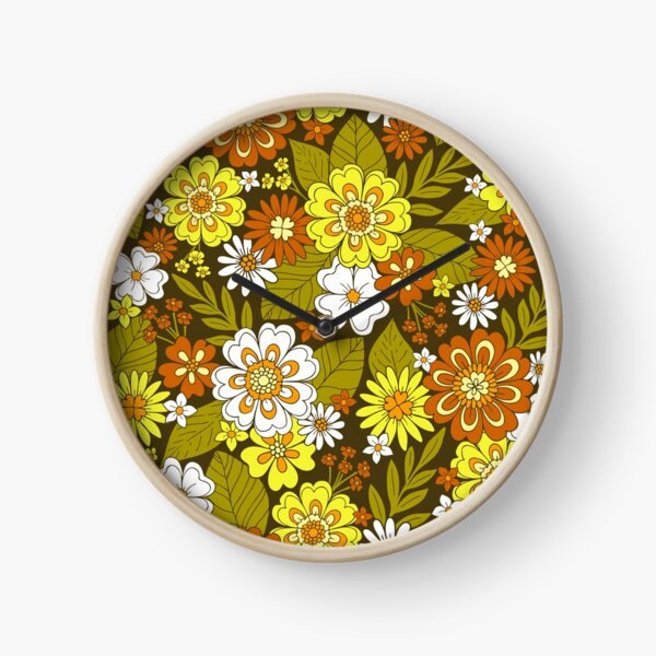 Item preview, Retro Flower Power 1970s Hippie Floral designed and sold by somecallmebeth.
