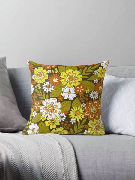 Item preview, Retro Flower Power 1970s Hippie Floral designed and sold by somecallmebeth.
