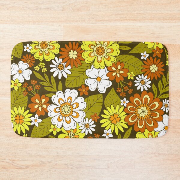 Item preview, Retro Flower Power 1970s Hippie Floral designed and sold by somecallmebeth.