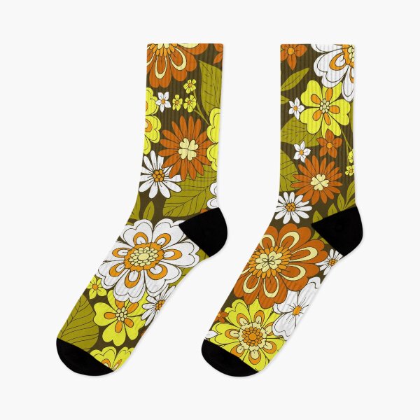 Item preview, Retro Flower Power 1970s Hippie Floral designed and sold by somecallmebeth.
