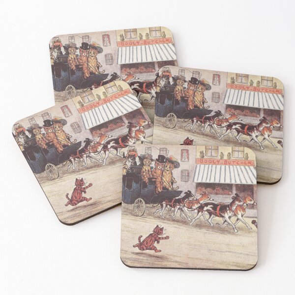 Item preview, Stagecoach of Cats Pulled By Dog Team designed and sold by fenneltea.