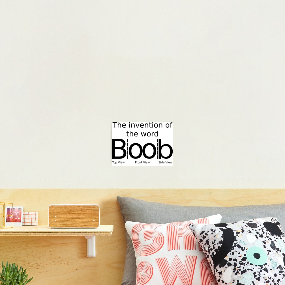 The Invention of the word BOOB (Top View, Front View, Side View): a  humorous and sassy, slightly naughty style journal notebook, perfect for  those